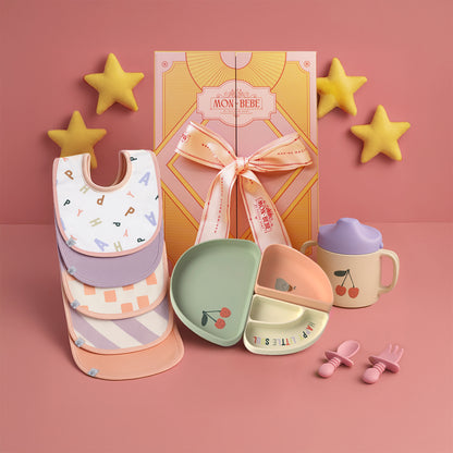 Happy First Bites 套裝 (粉紅/粉紫) (6m+)