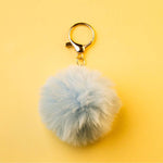 MONBEBE 粉藍毛毛球 Bag Charm